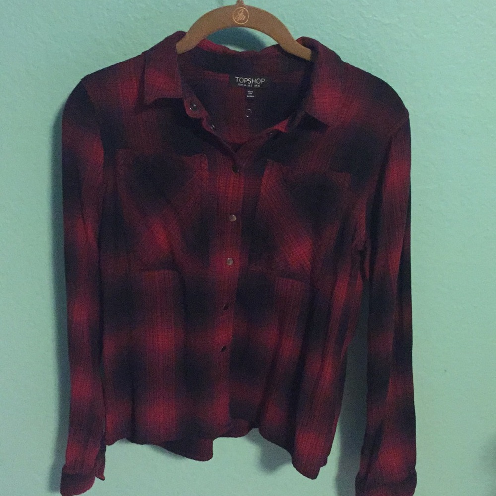 Top shop flannel button up